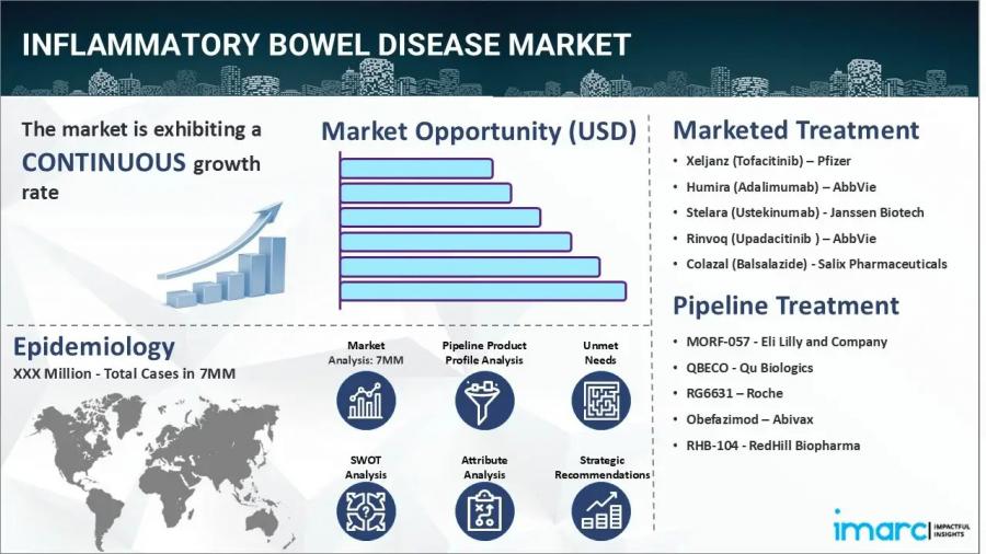 Inflammatory Bowel Disease Market Size to Reach USD 20.08 billion by 2035 – Report by IMARC Group
