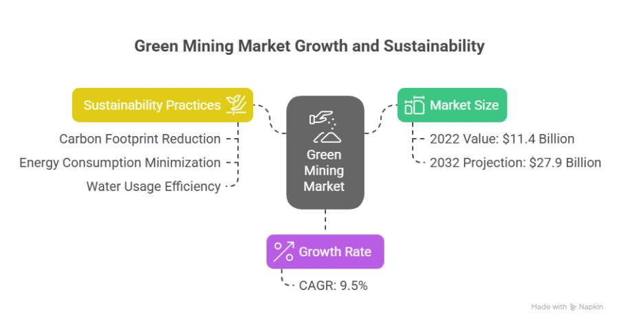 Green Mining Market to Reach $27.9 Billion by 2032, Growing at a CAGR of 9.5% from 2023