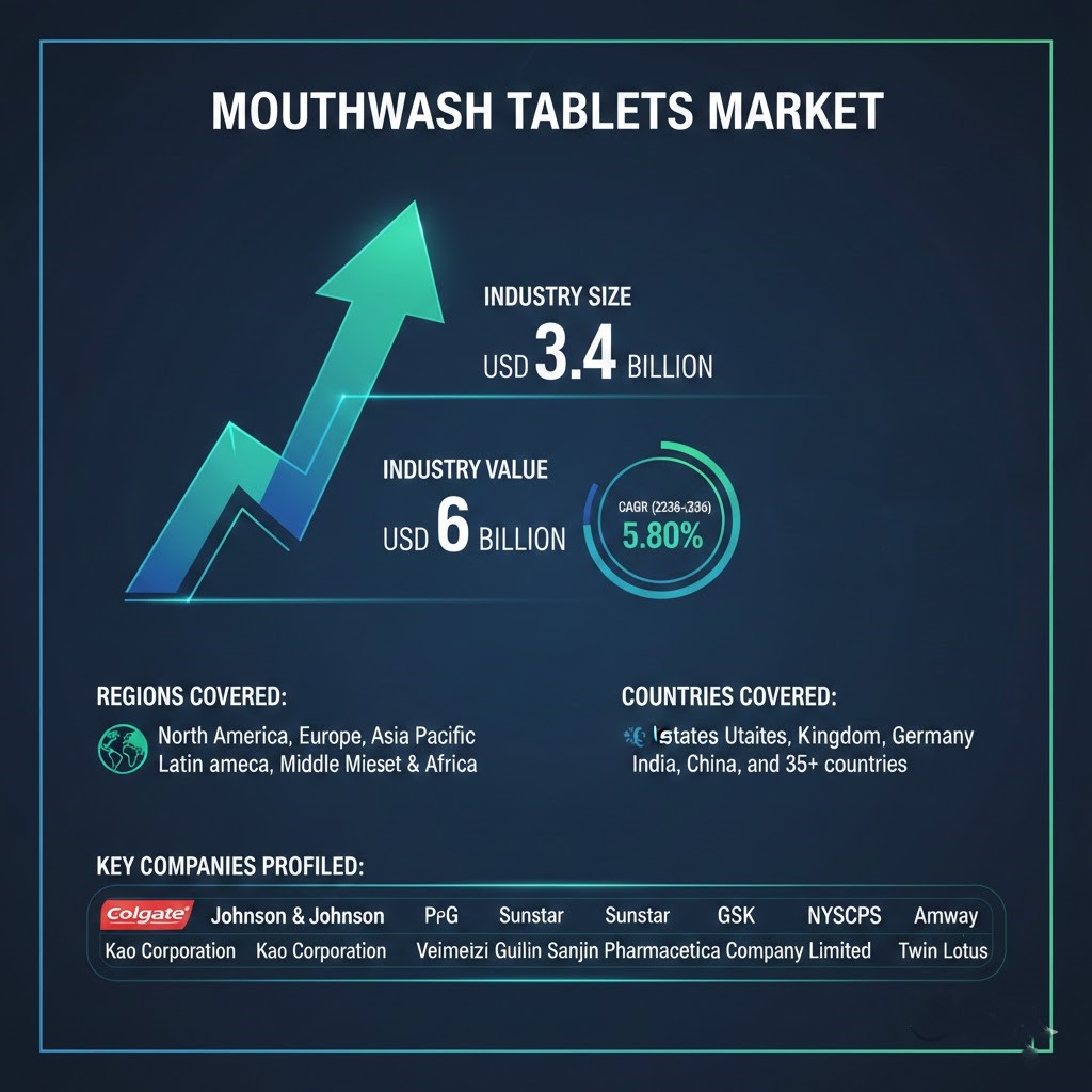 Global Mouthwash Tablets Market to Reach USD 6.0 billion by 2036, Driven by Sustainability, Preventive Oral Care Trends