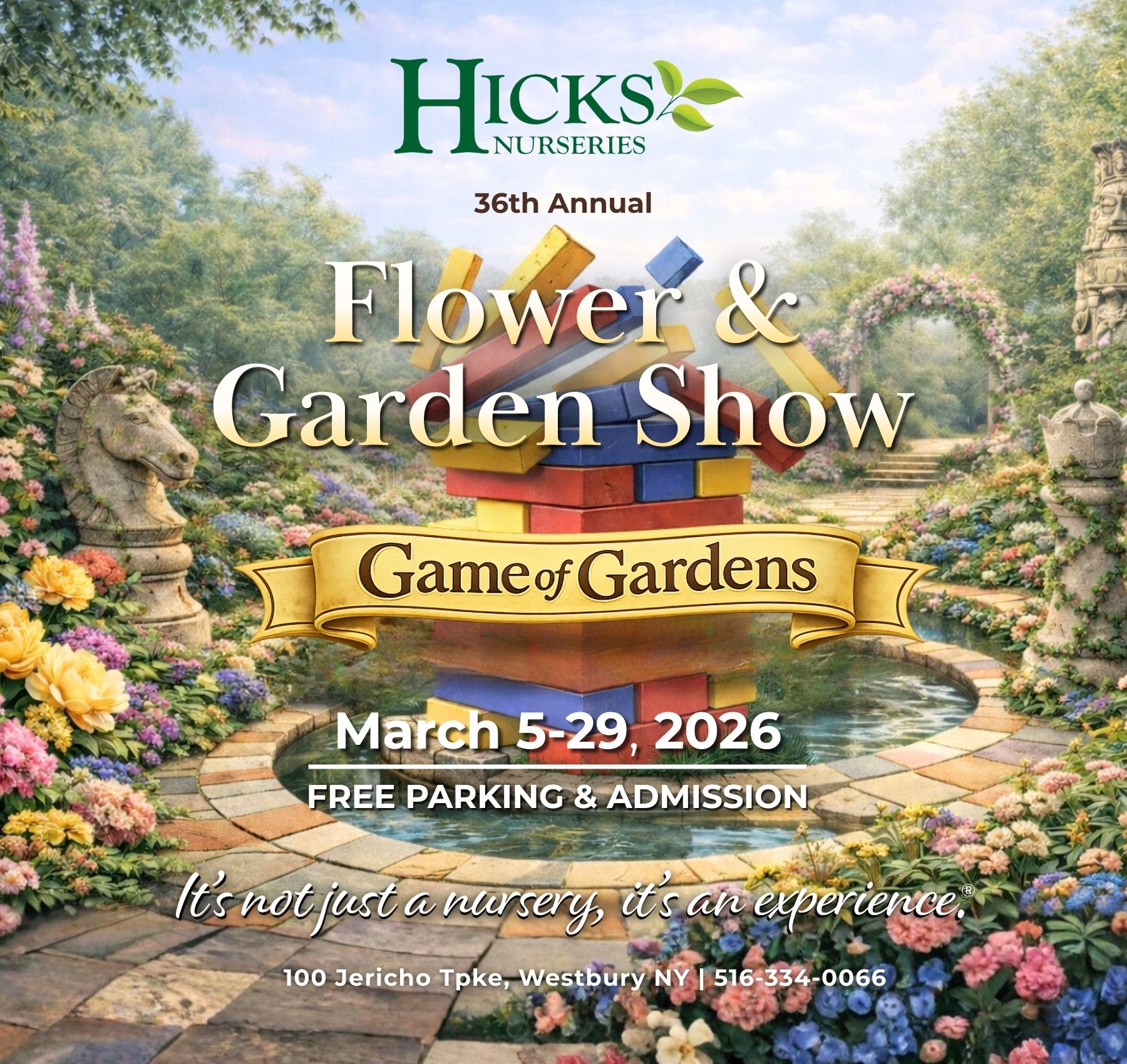 Hicks Nurseries’ 36th Annual Flower & Garden Show Open March 5-29, 2026