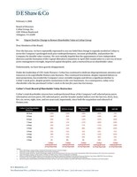 The D. E. Shaw Group Releases Open Letter and Presentation to the Board of Directors of CoStar Group