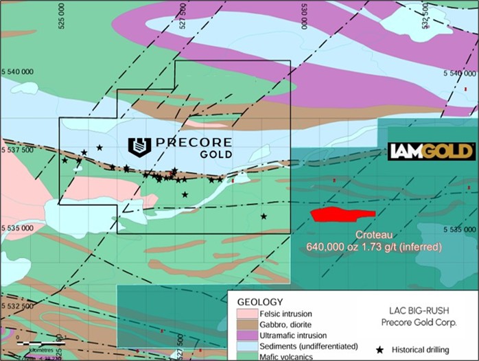 Precore Gold Completes 100% Acquisition of the Lac Big-Rush Gold Property in the Prolific Chibougamau Mining Camp of Quebec