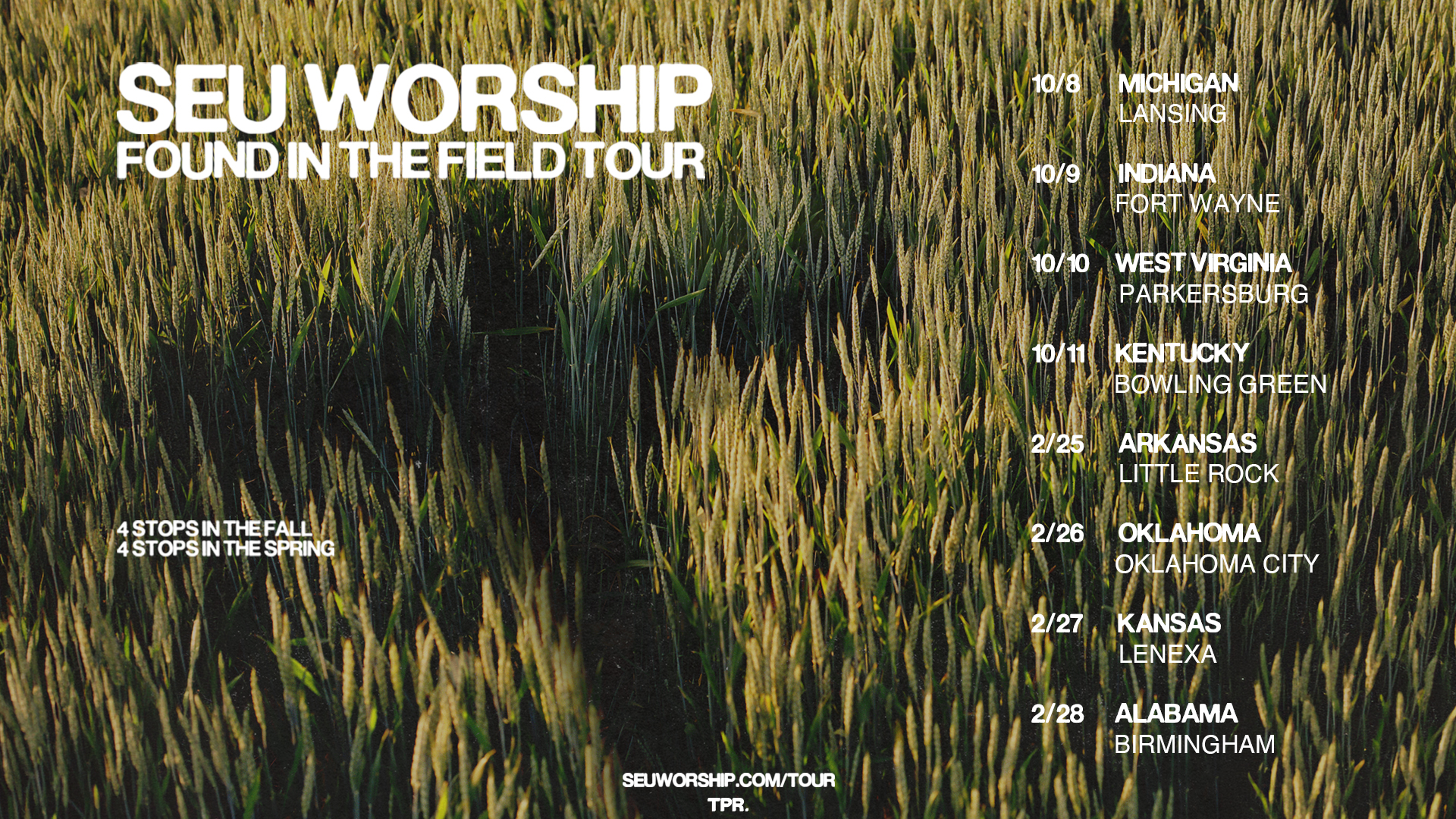 SEU Worship Announces The Found in the Field Tour, Coming to Eight Cities this Fall and Spring